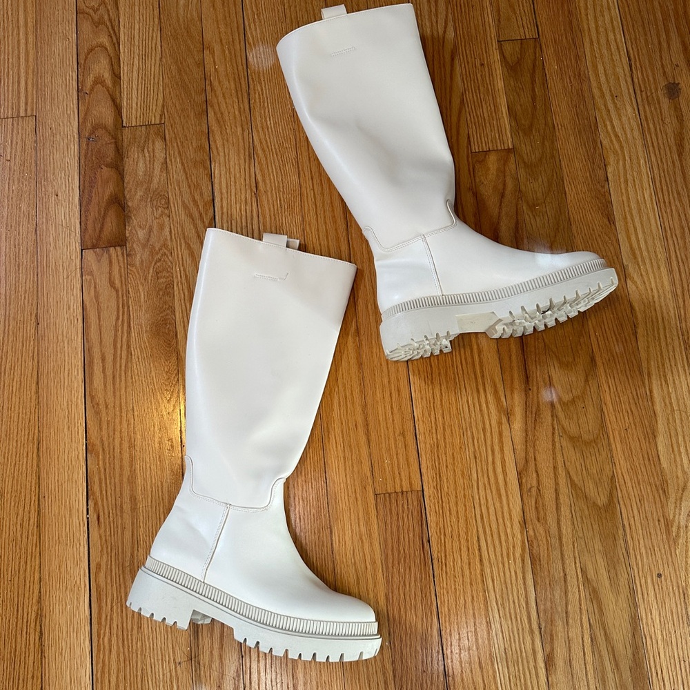 H&M White Rain Boots